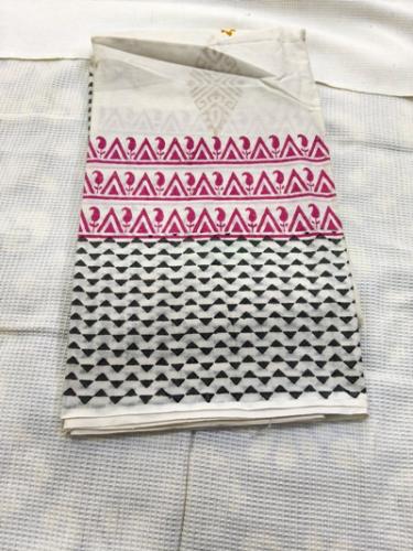 Pedalloom Block Printed Cotton Sarees